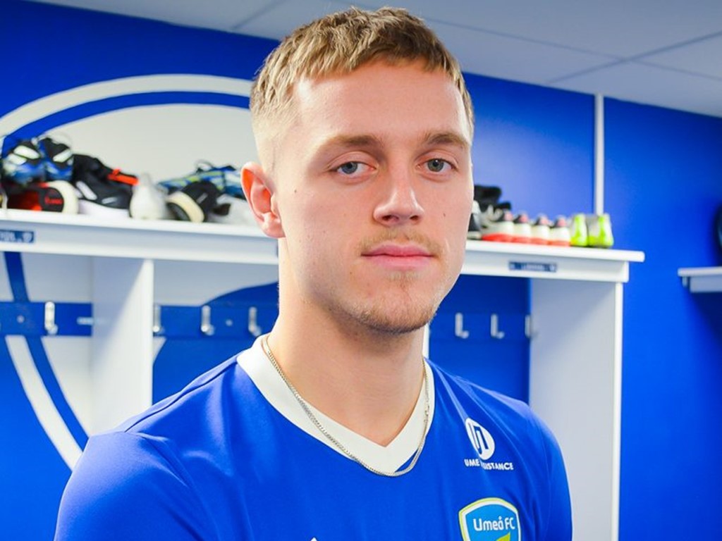 Ludvig Nåvik i Umeå FC:s tröja. Foto: Umeå FC.