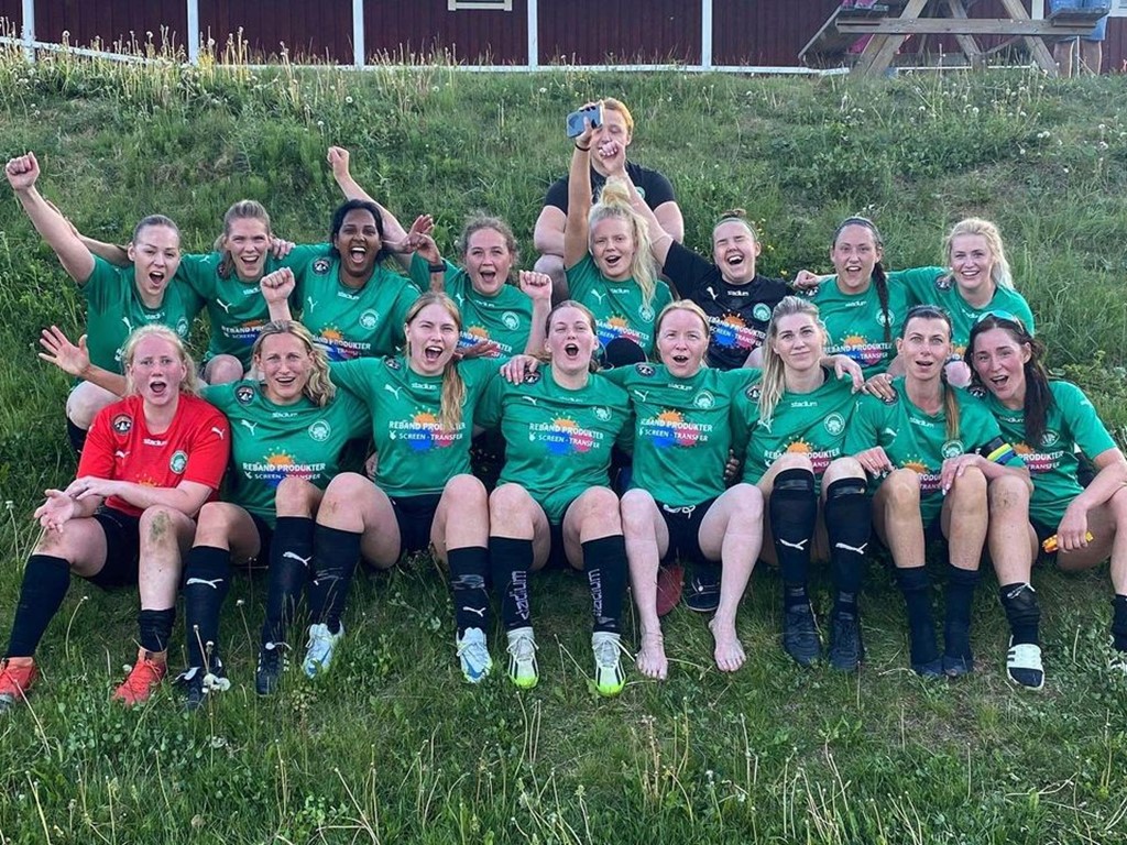 Medskogsbrons damer tog hem div. 3, grupp 1, efter idel segrar. Nu väntar det A-slutspel på Viforsplan. Foto: MBK