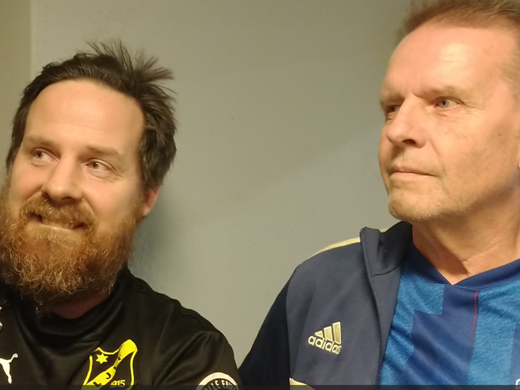 Björn Östgård och Roger Mattsson kör träningar med anrika Ljunga IF - och förhoppningsvis blir det spel i Medelpadsfemman igen på klassiska Ljungalid 2024. Foto: Pia Skogman, Lokalfotbollen.nu.