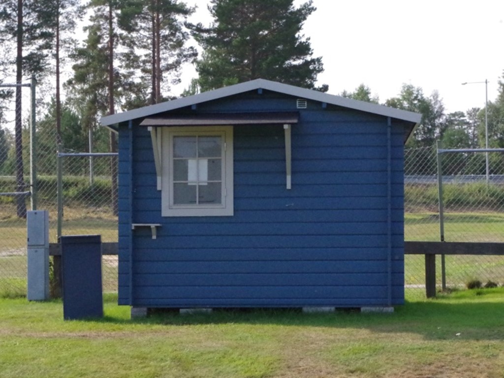 Blå kiosken. Foto: Pia Skogman, Lokalfotbollen.nu.