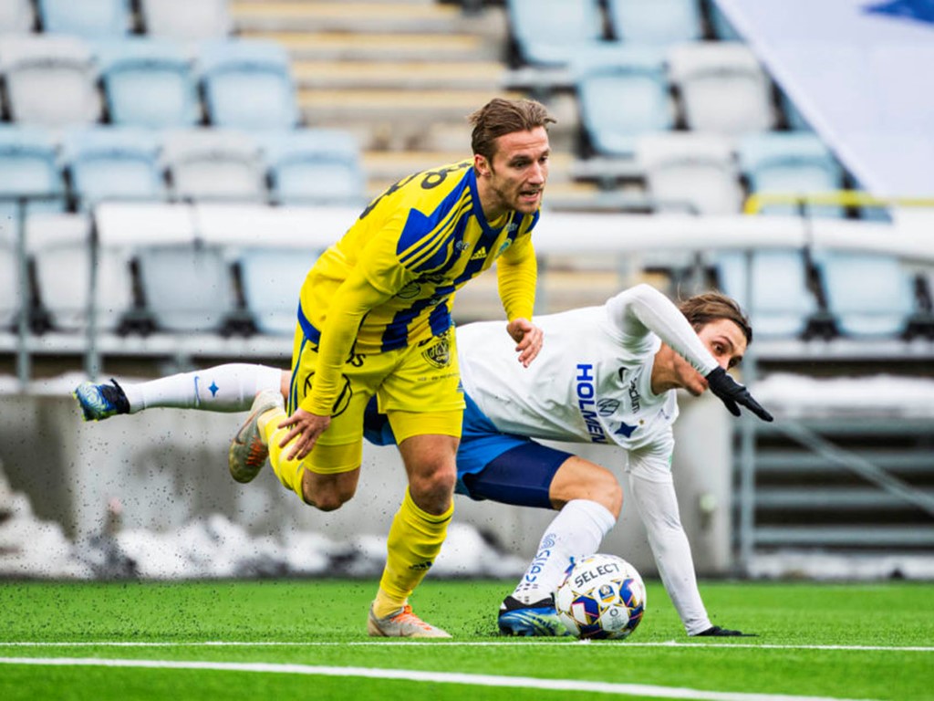 Daniel Stensson lämnade under säsongen GIF Sundsvall till förmån för Sirius, och spelar däreför allsvensk fotboll även 2023. Foto: Anders Thorsell, sundsvallsbilder.com